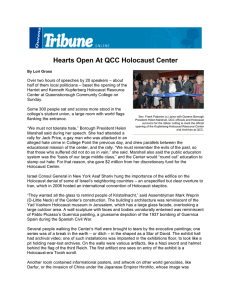 Hearts Open At QCC Holocaust Center
