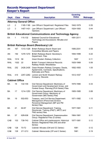 Records Management Department Keeper's Report Attorney General Office