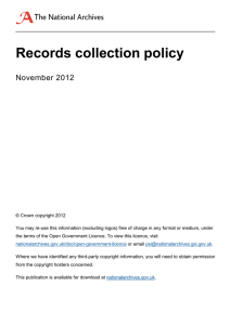 Records collection policy November 2012