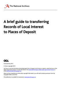 A brief guide to transferring Records of Local Interest
