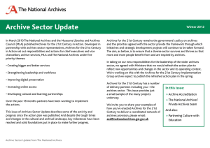 Archive Sector Update Winter 2012