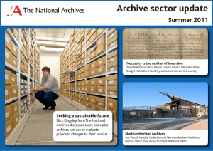 Archive sector update Summer 2011