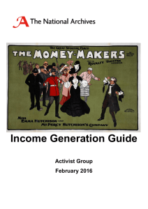 Income Generation Guide  Activist Group February 2016