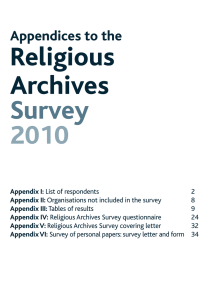 Religious Archives Survey