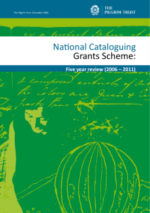 National Cataloguing Grants Scheme: Five year review (2006 – 2011)