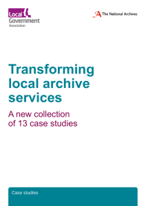 Transforming local archive services A new collection