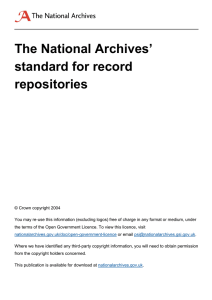 The National Archives’ standard for record repositories