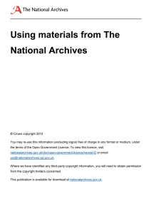 Using materials from The National Archives