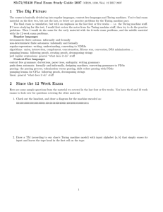 1 The Big Picture SI472/SI430 Final Exam Study Guide 2007