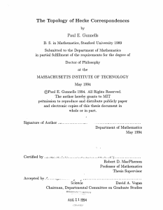 Topology of Paul  E.  Gunnells