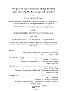 Design and  Implementation  of Top-Contact