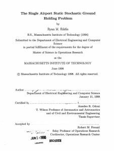 The Single Airport Static  Stochastic Ground Holding Problem