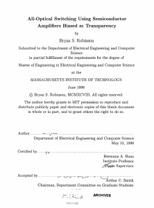 All-Optical  Switching  Using  Semiconductor Bryan S. Robinson