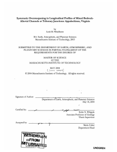 Systematic  Oversteepening  in Longitudinal Profiles  of Mixed ... Alluvial  Channels  at Tributary Junctions: Appalachians,  Virginia