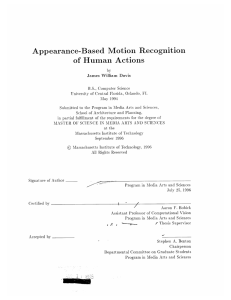 Appearance-Based  Motion  Recognition of  Human  Actions