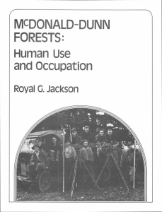and Occupation MCDONALDDUNN Human use FORESTS: