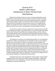 Summer 2015  NSERC USRA Report Displacement of Shear Thinning Fluids Reily Blackner