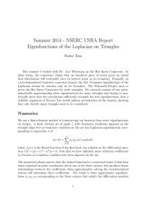 Summer 2014 - NSERC USRA Report Foster Tom