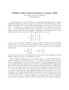 NSERC USRA Research Report, Summer 2008