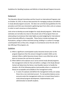 Guidelines for Handling Surpluses and Deficits in Study Abroad Program...  Background The Education Abroad Committee and the Council on International Programs...