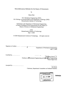 Microfabrication  Methods  for the  Study of Chemotaxis by