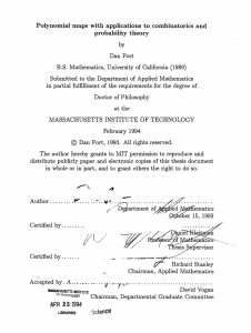 Polynomial  maps with  applications  to  combinatorics... probability theory