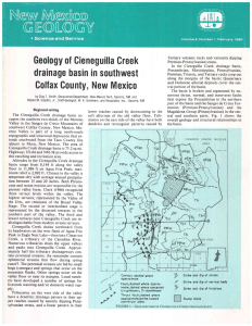 Geology of Cieneguilla Creek