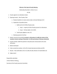Minutes of the Special Faculty Meeting M-136