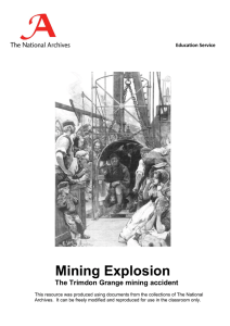 Mining Explosion The Trimdon Grange mining accident Education Service 