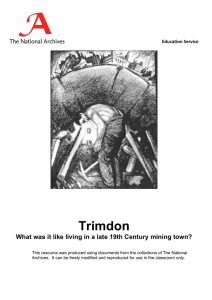 Trimdon What was it like living in a late 19th Century... Education Service 