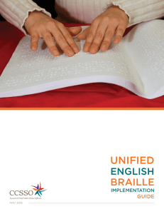 UNIFIED BRAILLE ENGLISH GUIDE