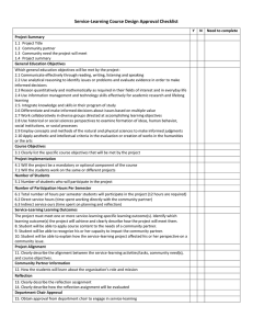 Service-Learning Course Design Approval Checklist