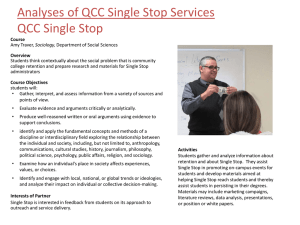 Analyses of QCC Single Stop Services QCC Single Stop