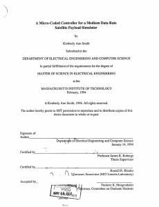 A Micro-Coded Controller for a Medium Data Rate Satellite Payload Simulator