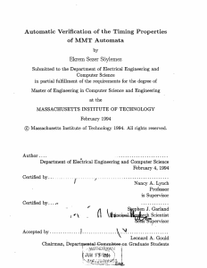 Automatic Verification of the  Timing Properties of MMT  Automata