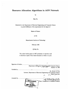 Resource Allocation  Algorithms in AON  Network