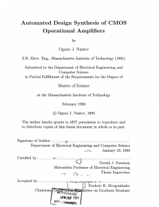 Operational Amplifiers Automated  Design  Synthesis  of  CMOS