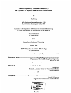 Terminal Operating Plan and Achievability: