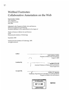Footnotes: Webbed Annotation on