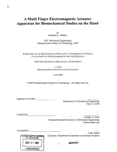 A Multi Finger Electromagnetic  Actuator ©2005