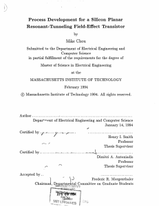 Resonant-Tunneling  Field-Effect  Transistor