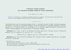 COMMON FIXED POINTS VIA WEAKLY BIASED GREGUˇ S TYPE MAPPINGS