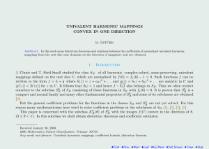 UNIVALENT HARMONIC MAPPINGS CONVEX IN ONE DIRECTION