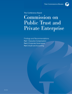 Commission on Public Trust and Private Enterprise The Conference Board