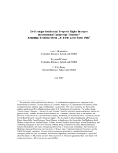 Do Stronger Intellectual Property Rights Increase International Technology Transfer?