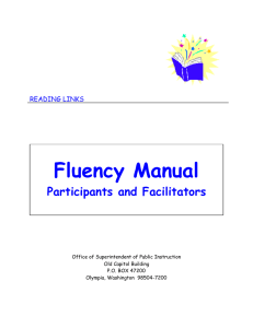 Fluency Manual  Participants and Facilitators READING LINKS