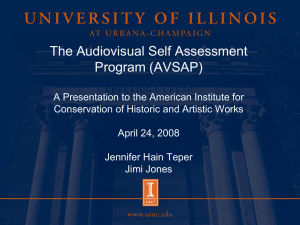 The Audiovisual Self Assessment Program (AVSAP)