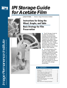 IPI Storage Guide for Acetate Film Instructions for Using the