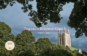 Toward a Renewed Core August 1, 2013