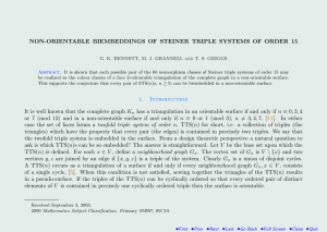 NON-ORIENTABLE BIEMBEDDINGS OF STEINER TRIPLE SYSTEMS OF ORDER 15